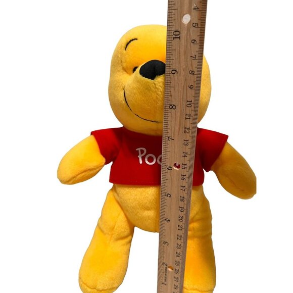 DISNEY Vintage Winnie-the-Pooh With Honey Pot Plush 10” Red Shirt - Picture 13 of 13